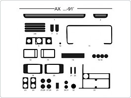 Dekor interiéru Citroen AX, do 1991, carbon standart