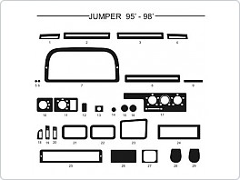 Dekor interiéru Citroen Jumper, 1995-1998, AL hliník