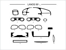 Dekor interiéru Daewoo Lanos, 1999-, AL hliník