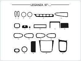 Dekor interiéru Daewoo Leganza 1997-, AL hliník