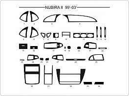 Dekor interiéru Daewoo Nubira II, 1999-2003, AL hliník