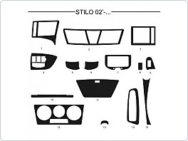 Dekor interiéru Fiat Stilo, 2002-, AL hliník