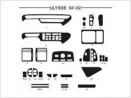 Dekor interiéru Fiat Ulysse 1994-2002, AL hliník