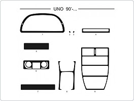 Dekor interiéru Fiat Uno, 1990-, carbon plus 