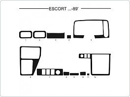 Dekor interiéru Ford Escort, do 1989, carbon standart