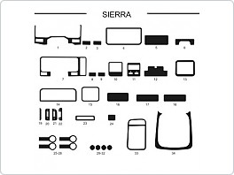 Dekor interiéru Ford Sierra, AL hliník