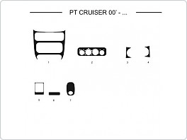 Dekor interiéru Chrysler PT Cruiser, 2000-, carbon standart