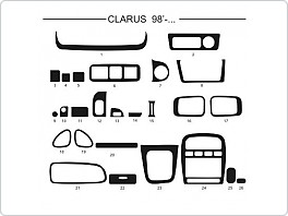 Dekor interiéru Kia Clarus, 1998-, carbon standart