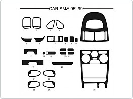 Dekor interiéru Mitsibishi Carisma, 1995-1999  , carbon standart