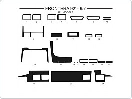 Dekor interiéru Opel Frontera 1992-1995, Al hliník