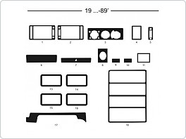 Dekor interiéru Renault 19 do 1989, carbon plus