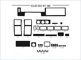 Dekor interiéru Renault Clio 1991-1996, carbon standart