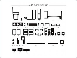 Dekor interiéru Volvo 440, 1996-1997, Al hliník