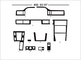 Dekor interiéru Volvo 850, 1993-1997, carbon plus