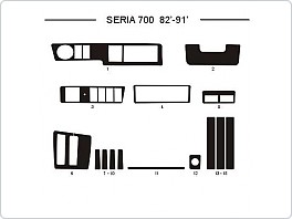 Dekor interiéru Volvo 700, 1982-1991, Al hliník