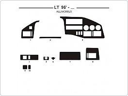 Dekor interiéru Volkswagen LT model od 1996- , carbon standart 