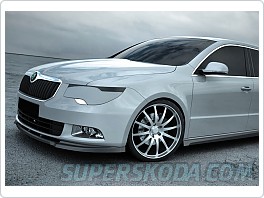 Škoda Superb 2, spoiler pod přední nárazník DTM z ABS plastu 