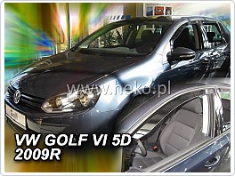 Plexi ofuky oken VW Golf 6 VI, hatchback 5dveř. přední