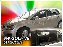 Plexi ofuky oken, deflektory VW Golf 7, přední + zadní pro hatchback