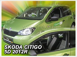 Plexi ofuky oken, deflektory, Škoda Citigo 5dveř 2012- přední