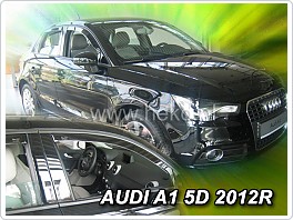 Plexi ofuky oken, deflektory, Audi A1, 2012-, 5dveř. přední