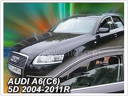 Plexi ofuky oken, deflektory, Audi A6, 2004-2011, přední