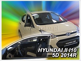 Plexi ofuky oken, deflektory, Hyundai i10, 2014- přední