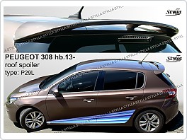 Zadní spoiler Peugeot 308 hatchback 2013-, stříška P308 P29L