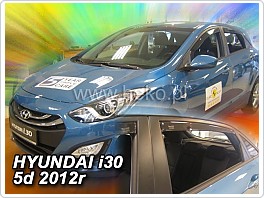 Plexi ofuky oken, deflektory, Hyundai i30, 2012-2016 hatchback, přední + zadní