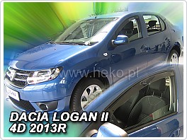 Plexi ofuky oken, deflektory, Dacia Logan, sedan + MCV model 2013-, přední