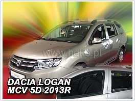 Plexi ofuky oken, deflektory, Dacia Logan MCV, 2013-, přední + zadní pro MCV combi