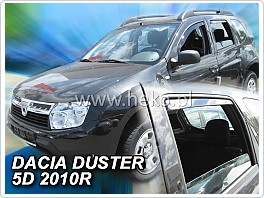 Plexi ofuky oken, deflektory, Dacia Duster, 2010-2017 přední + zadní