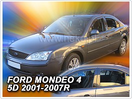 Plexi ofuky oken, deflektory, Ford Mondeo, 2001-2006, přední + zadní pro hatchback a sedan