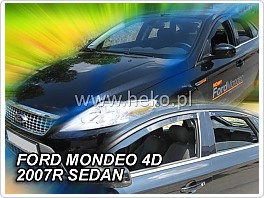 Plexi ofuky oken, deflektory, Ford mondeo, 2007-2014, přední + zadní pro hatchback a sedan