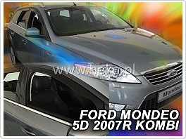 Plexi ofuky oken, deflektory, Ford Mondeo, 2007-2014, přední + zadní pro combi