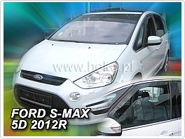 Plexi ofuky oken, deflektory, Ford S-MAX 2010-2015, přední