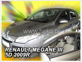 Plexi ofuky oken Renault Megane, 2009-2016, 5dveř. přední