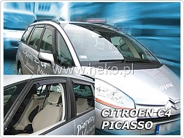 Plexi ofuky oken, deflektory, Citroen C4 Picasso + C4 Grand Picasso, 2007-2013, přední