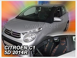 Plexi ofuky oken, deflektory, Citroen C1, model 5dveř. 2014-