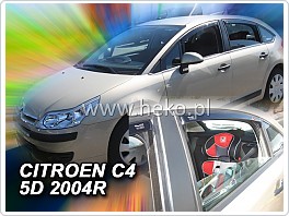 Plexi ofuky oken, deflektory, Citroen C4, 2004-2010, 5.dveř. přední