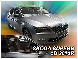 Plexi ofuky oken, deflektory Škoda Superb 3 III, 2015- přední