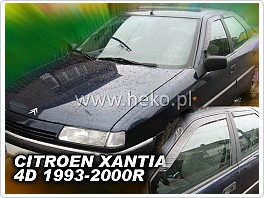 Plexi ofuky oken, deflektory, Citroen Xantia, model 93-01, přední