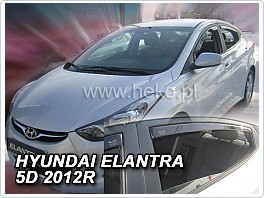 Plexi ofuky oken, deflektory Hyundai Elantra 4dveř. 2010-2016 přední + zadní