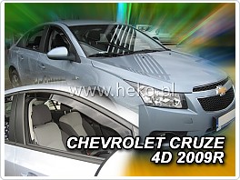 Plexi ofuky oken, deflektory, Chevrolet Cruze, 2009- hatchback, sedan, combi, přední