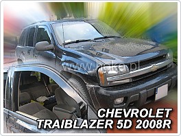 Plexi ofuky oken, deflektory, Chevrolet Traiblazer 5Dveř, 2002-2009, přední