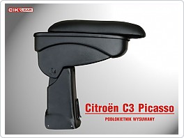 Loketní opěrka Citroen C3 Picasso 2009-, výklopná, posuvná