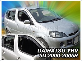 Plexi ofuky oken, deflektory, Daihatsu YRV 2000-2005 přední