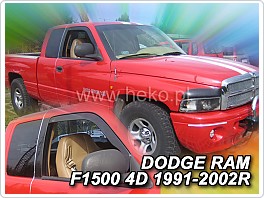 Plexi ofuky oken, deflektory, Dodge Ram 1500 2/4Dveř 1991-2002, přední