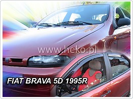 Plexi ofuky oken, deflektory, Fiat Brava 1995-, přední + zadní