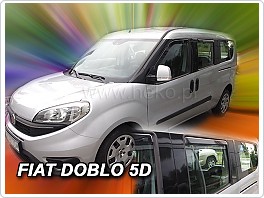 Plexi ofuky oken, deflektory, Fiat Doblo, 2010- přední + zadní